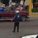 Policeman directing traffic